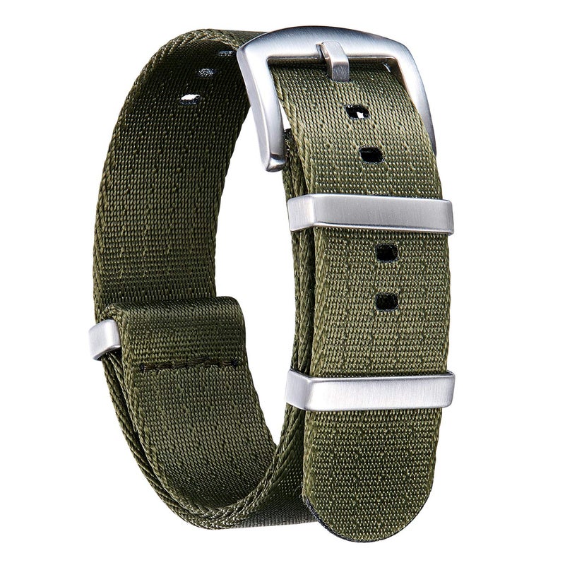 BINLUN Nylon Watch Band Thick G10 Premium Ballistic Nylon Multicolor Replacement Watch Straps with Silver/Black Stainless Steel Buckle for Men Women 18mm 20mm 22mm 24mm - Image 1